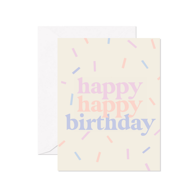 Happy Happy Birthday Greeting Card