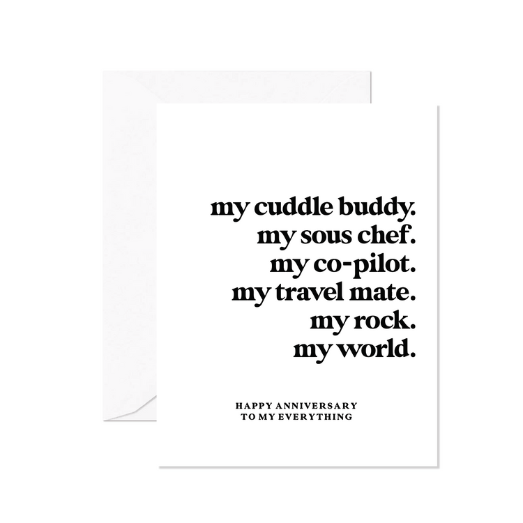 Happy Anniversary To My Everything Greeting Card