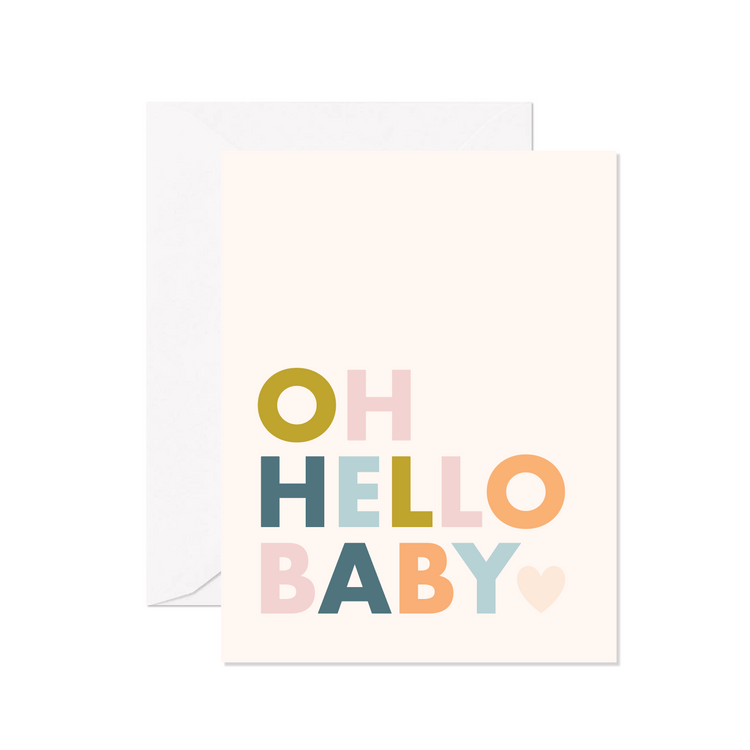 Oh Hello Baby Greeting Card
