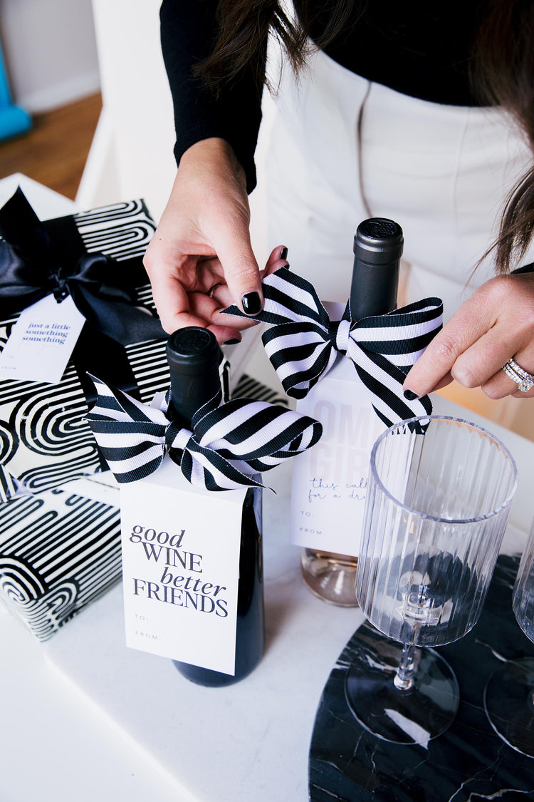 OMG Girl This Calls For a Drink Wine Tag and Ribbon