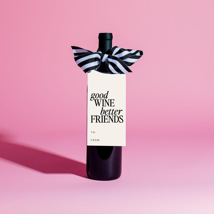 Good Wine Better Friends Wine Tag