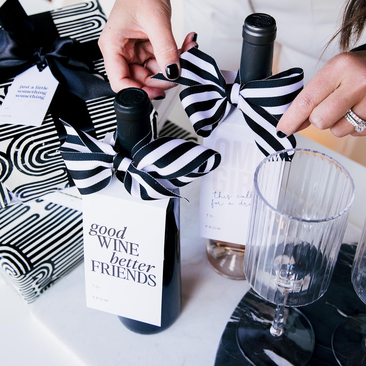 Good Wine Better Friends Wine Tag