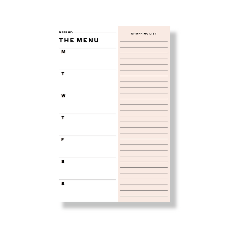 The Menu Weekly Meal Planning Pad
