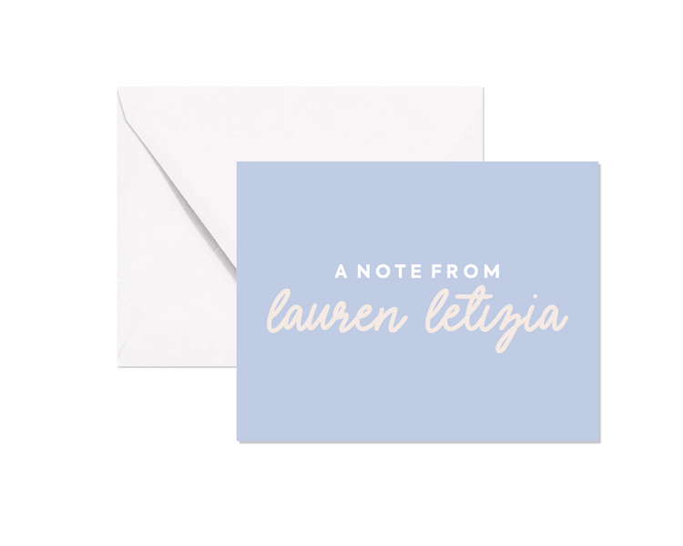 A Note From Personalized Note Cards