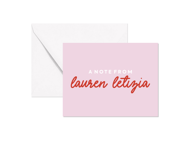 A Note From Personalized Note Cards