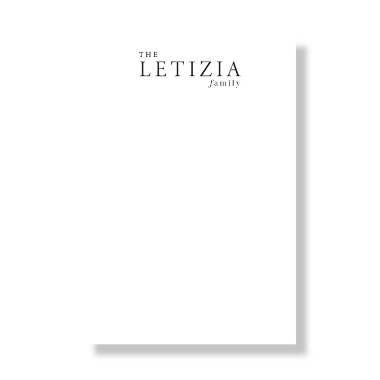 Family Personalized Notepad