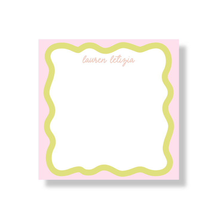 Ruffle Border Personalized Notepad