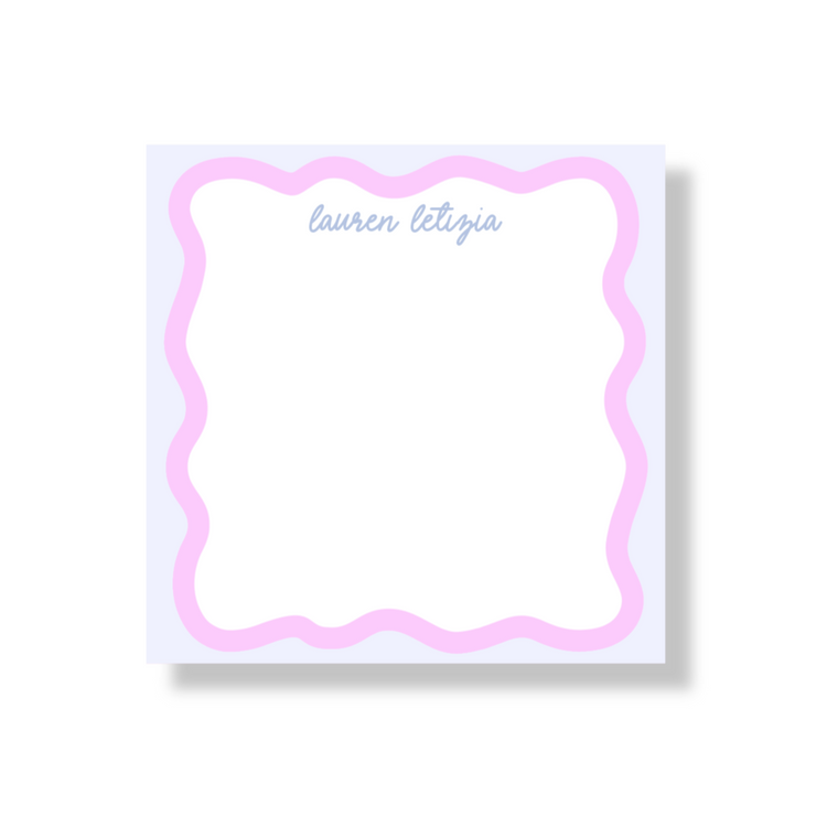 Ruffle Border Personalized Notepad