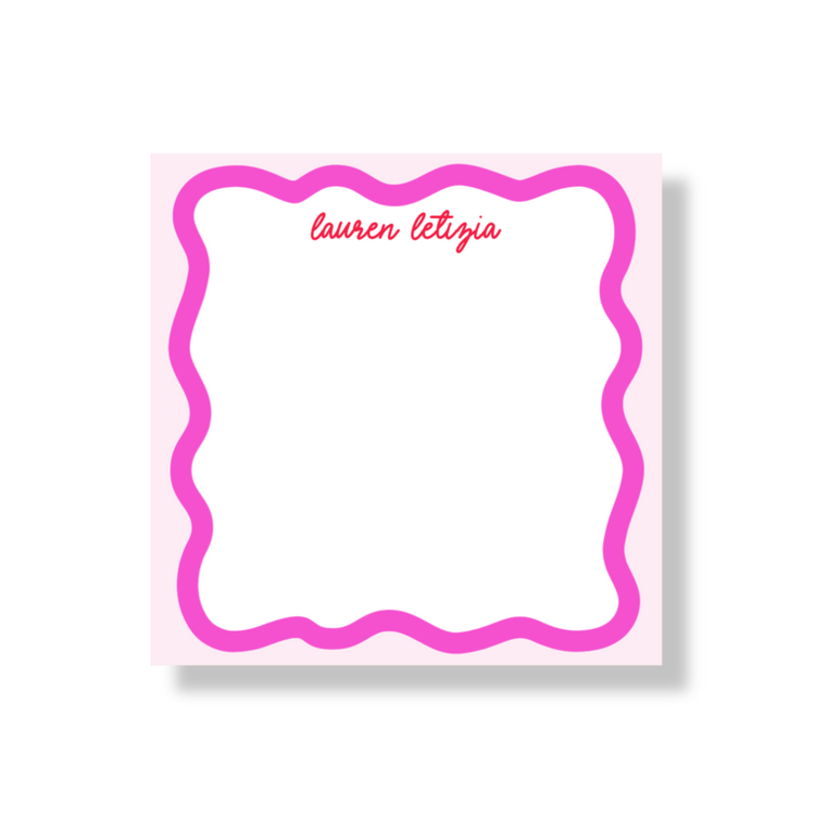Ruffle Border Personalized Notepad