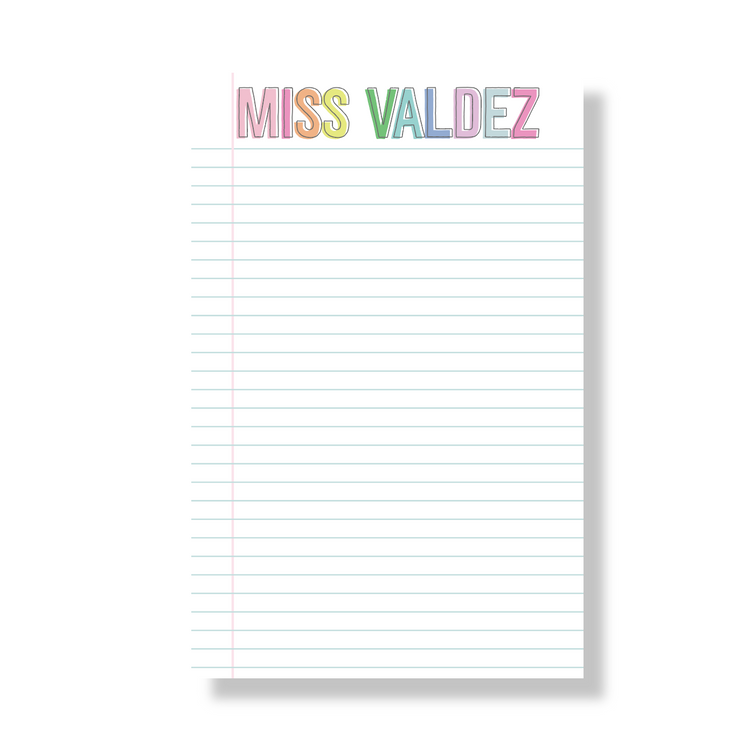 Teacher Personalized Notepad