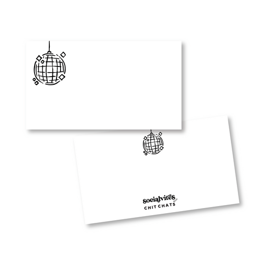 Disco Ball Chit Chat Mini Notecard