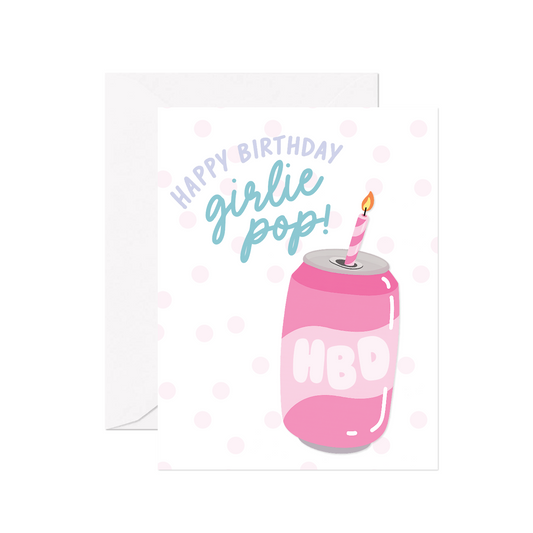 Happy Birthday Girlie Pop Greeting Card