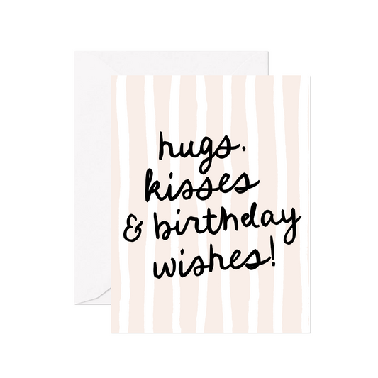 Hugs, Kisses & Birthday Wishes Greeting Card