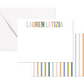 Personalized Striped Note Cards